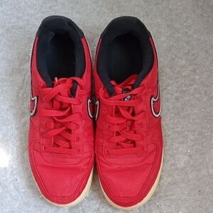 Nike AIR Red and Black Women's Lace-Up Athletic Sneakers